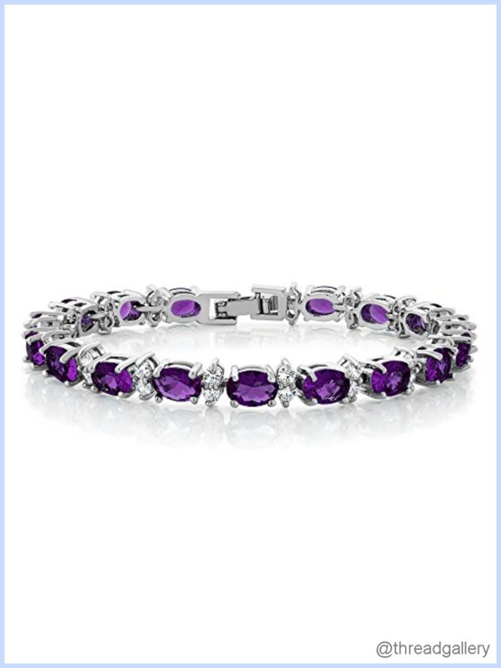 20 CT Tennis Bracelet Cubic Zirconia Oval & Round